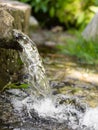 Natural spring water at forest Royalty Free Stock Photo