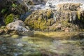 Natural spring water flow Royalty Free Stock Photo