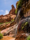 Natural Spring Waterfall in Coyote Gulch Utah Royalty Free Stock Photo