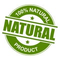 100% natural stamp Royalty Free Stock Photo