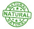 Natural Stamp Shows Pure Genuine Product