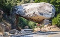 Natural stone arch, Tunnel rock. Tourist attraction of Sequoia National Park, California