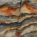 Natural Stone Background. Jagged Slate Rock Formation With Detailed Textures. Generative AI