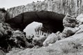 Natural stone bridge arch shape, Jisr el Hajar, Faqra, Lebanon