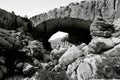 Natural stone bridge arch shape, Jisr el Hajar, Faqra, Lebanon