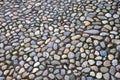 Natural stone cobbled paving Royalty Free Stock Photo
