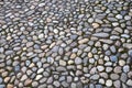 Natural stone cobbled paving Royalty Free Stock Photo