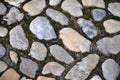 Natural stone cobbled paving Royalty Free Stock Photo