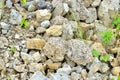 Natural stone dolomite in the limestone open-pit. Royalty Free Stock Photo