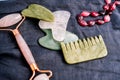 Natural stone gua sha tools for facial acupuncture massage