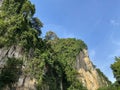 Natural stone hills in batu cave, malaysia. Royalty Free Stock Photo