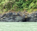 Natural Stone Layer over The Sea in Thailand used as Background Texture Royalty Free Stock Photo