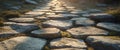 Natural Stone Pathway with Irregular Shapes in Sunlight Texture Royalty Free Stock Photo