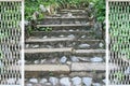 Natural stone stairs landscaping Royalty Free Stock Photo