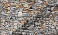 Natural stone stairway and retaining wall Royalty Free Stock Photo