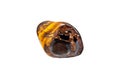 Natural stone tiger eye isolated on a white