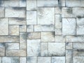 Natural stone tiles are beautifully laid out and create a strict geometric pattern Royalty Free Stock Photo