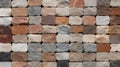 Natural stone wall cladding, brick work, ceramic vitrified high deep elevation tile design. Neural network ai generated Royalty Free Stock Photo