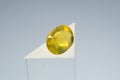 Natural stone yellow opal on a white background