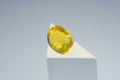 Natural stone yellow opal on a white background