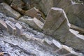 Natural stones near bank of river, Carpathian Mountains, Ukraine