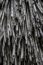 Natural straw texture on the roof of a rural house Royalty Free Stock Photo