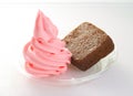 Natural strawberry yogurt Ice cream brownie