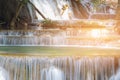 Natural stream water fall in tropical forest Royalty Free Stock Photo