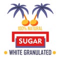 Natural sugar white granulated sweetener plantation or factory