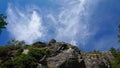 Natural Surface Rocks Bushes and Sky