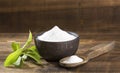 Natural sweetener in powder from stevia plant - Stevia rebaudiana