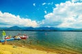 Natural swimming pool lake, Slovakia Liptovska mara 6.7 2015