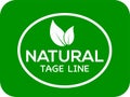 Natural Tage line vector logo or icon, Natural Tage line logo Royalty Free Stock Photo