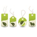 Natural tags with leaf - nature icon