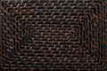 Natural texture of braided wicker of dark color.