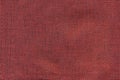 Natural texture of jute fabric for background. Red jute linen Royalty Free Stock Photo