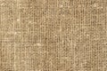 Natural textured sacking burlap background. Hessian sack canvas woven texture Royalty Free Stock Photo