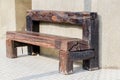 Natural timber grungy wood chair