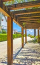 Natural tropical mexican caribbean beach entrance Playa del Carmen Mexico Royalty Free Stock Photo