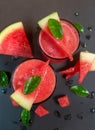 Natural tropical watermelon juice