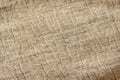 Natural uncolored sacking burlap background. Hessian sack canvas woven texture Royalty Free Stock Photo