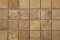 Natural unfilled rough travertine mosaic Royalty Free Stock Photo