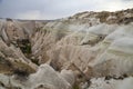 Natural valley with volcanic tuff stone rocks in Goreme in Cappadocia, Central Anatolia region of Turkey