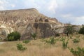 Natural valley with volcanic tuff stone rocks in Pasabag in Cappadocia, Turkey.