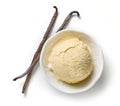 Natural vanilla ice cream ball Royalty Free Stock Photo