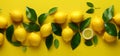 fruit yellow natural food fresh summer background healthy lemon juicy citric. Generative AI.