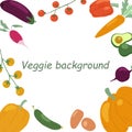 Natural veggie background. Organic healthy vegetarian food