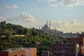 the natural view of al azhar park and green nature grass Royalty Free Stock Photo