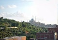 the natural view of al azhar park and green nature grass Royalty Free Stock Photo