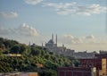 the natural view of al azhar park and green nature grass Royalty Free Stock Photo